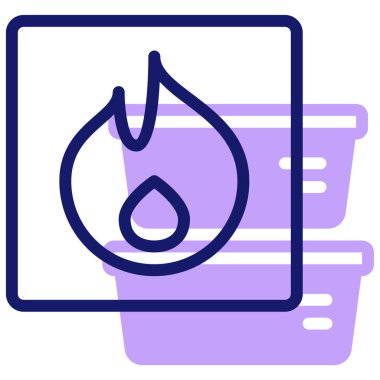 yanıcı etiket simgesi, vektör illüstrasyonu basit tasarım