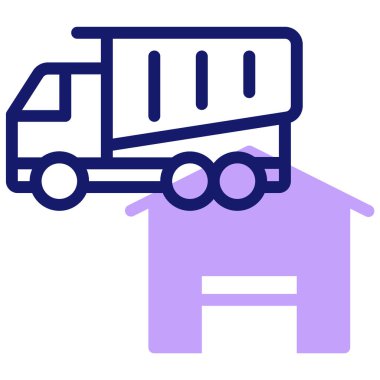 kamyon web simgesi basit tasarım