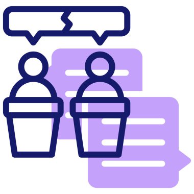 Tartışma. Web simgesi basit illüstrasyon