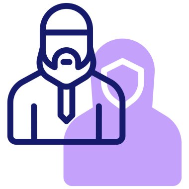 Müslüman illüstrasyonu, web simgesi