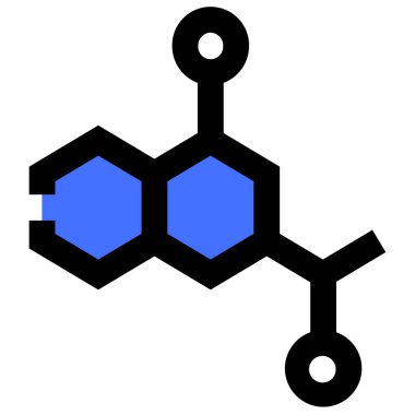 Molekül simgesi, basit web illüstrasyonu