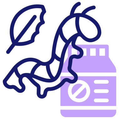 Tırtıl simgesi, vektör çizimi basit tasarım