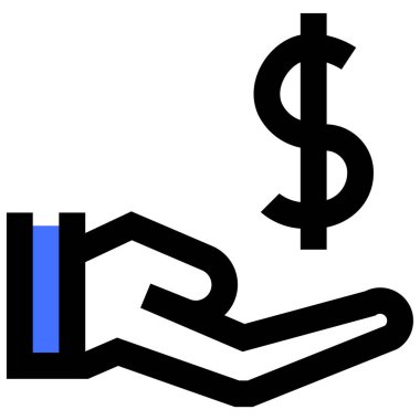 Bağış. Web simgesi basit illüstrasyon