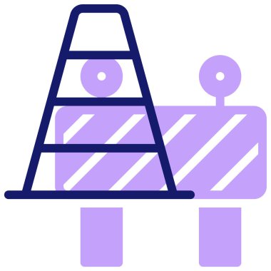 Trafik konisi. Web simgesi basit tasarım