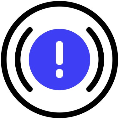 acil durum fren simgesi, vektör çizimi basit tasarım