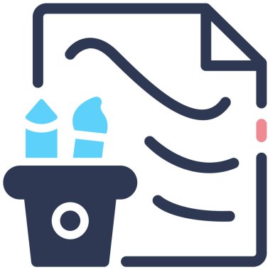 Kağıt. Web simgesi basit illüstrasyon