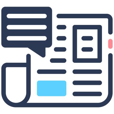 gazete simgesi, vektör illüstrasyonu basit tasarım