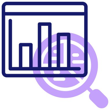 Analizler. Web simgesi basit bir illüstrasyon. iş ve finans