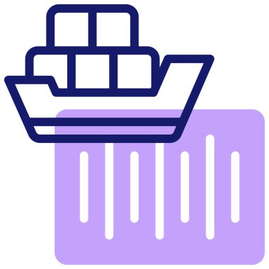 kargo simgesi, vektör illüstrasyonu basit tasarım