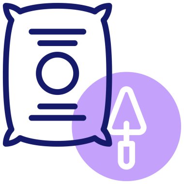 Çimento simgesi, vektör illüstrasyonu basit tasarım