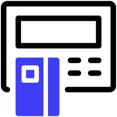 ATM makinası. Web simgesi basit illüstrasyon