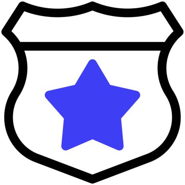 polis simgesi vektör illüstrasyonu