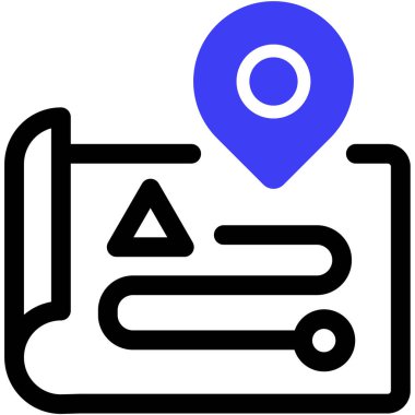 Harita iğnesi. Basit tasarım