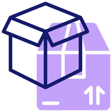 Kutu. Web simgesi basit illüstrasyon