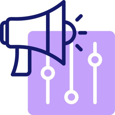 Megafon. Web simgesi basit illüstrasyon 