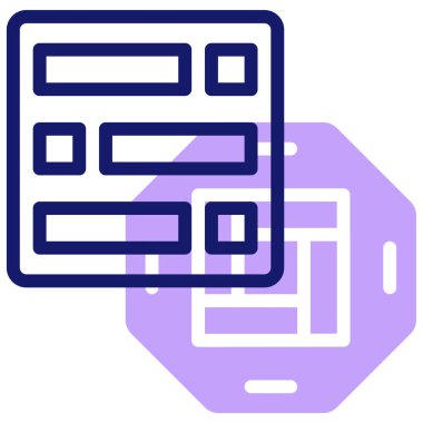 Tatami. Web simgesi basit illüstrasyon