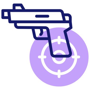 Silah. Web simgesi basit illüstrasyon