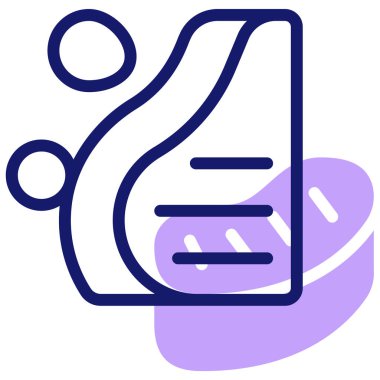 tavuk göğsü simgesi, vektör çizimi basit tasarım