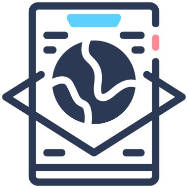 Küre. Web simgesi basit illüstrasyon