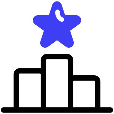 Rekabet. Web simgesi basit illüstrasyon