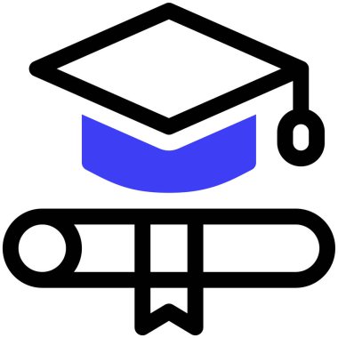 diploma. Web simgesi basit tasarım
