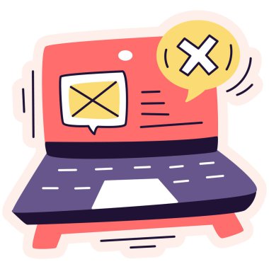 Hata simgesi vektör illüstrasyonu