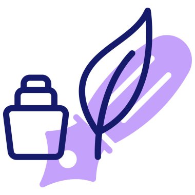 Mürekkep simgesi, vektör illüstrasyonu basit tasarım