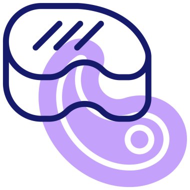 Biftek. Web simgesi basit illüstrasyon 