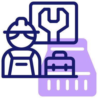 Mühendis. Web simgesi basit illüstrasyon