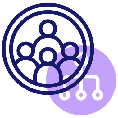 İş organizasyonu. Web simgesi illüstrasyonu