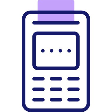 edc makine simgesi, vektör illüstrasyonu basit tasarım