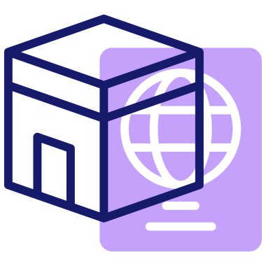 Kutu. Web simgesi basit illüstrasyon