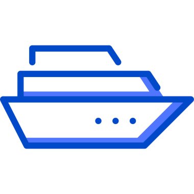 Yolcu gemisi. Web simgesi basit illüstrasyon