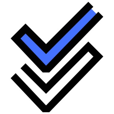 İki kez kontrol. Web simgesi basit illüstrasyon