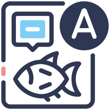 Ton balığı. Web simgesi basit illüstrasyon