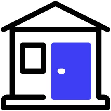 Ev. Web simgesi basit illüstrasyon