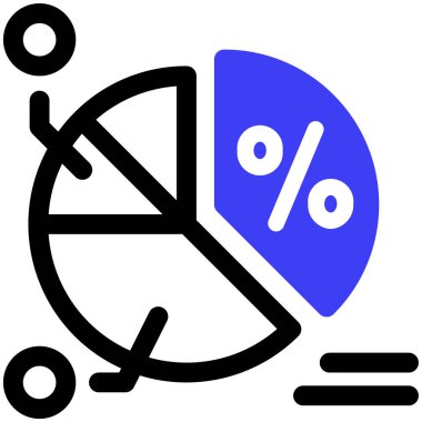 Pasta grafiğinin vektör çizimi modern simge