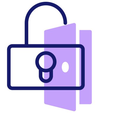 Kilit. Web simgesi basit illüstrasyon