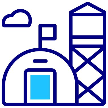 Depo. Web simgesi basit illüstrasyon