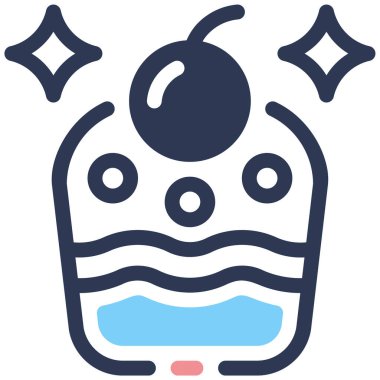 Kek simgesi, vektör illüstrasyonu basit tasarım