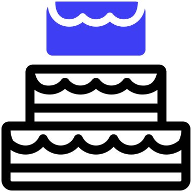 Kek simgesi, vektör illüstrasyonu basit tasarım