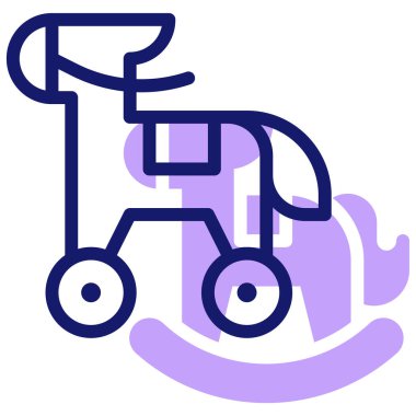 Sallanan at simgesi vektör illüstrasyonu