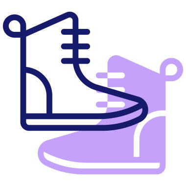 Sneaker web simgesi basit illüstrasyon