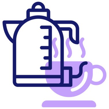 Çaydanlık. Web simgesi vektör illüstrasyonu