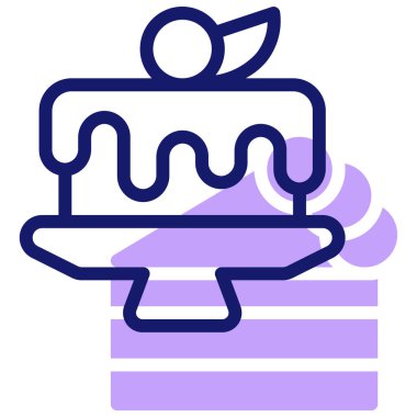 Kek simgesi, vektör illüstrasyonu basit tasarım