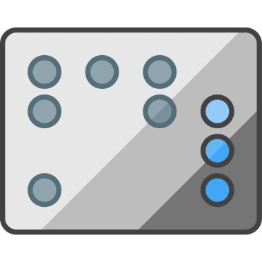 Braille modern simgesi, vektör illüstrasyonu