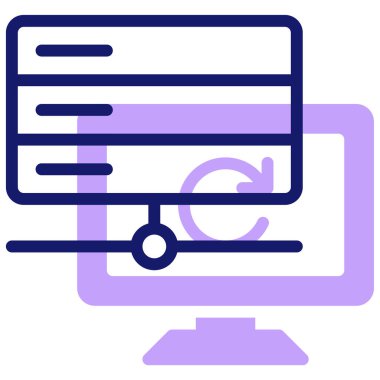 Sunucu Web simgesi basit illüstrasyon