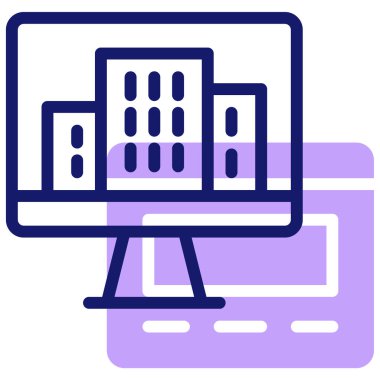 bilgisayar simgesi, vektör illüstrasyonu basit tasarım