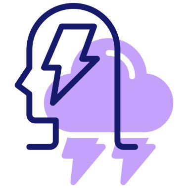 Yıldırım. Web simgesi basit illüstrasyon