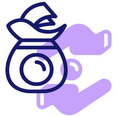 Para için. Web simgesi basit illüstrasyon 